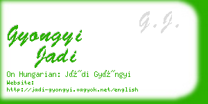 gyongyi jadi business card